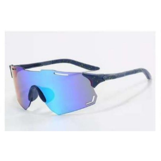 Cycling Sunglasses Blue Frame Blue Mirror Lens