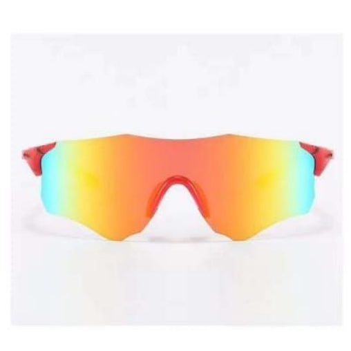 Cycling Sunglasses Red Frame Mirror Lens