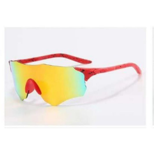Cycling Sunglasses Red Frame Mirror Lens
