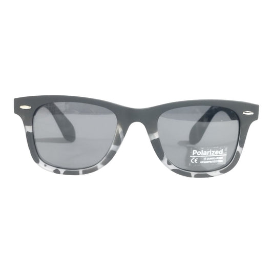 Black Zebra Print Classic Polarized Sunglasses for Men and Women