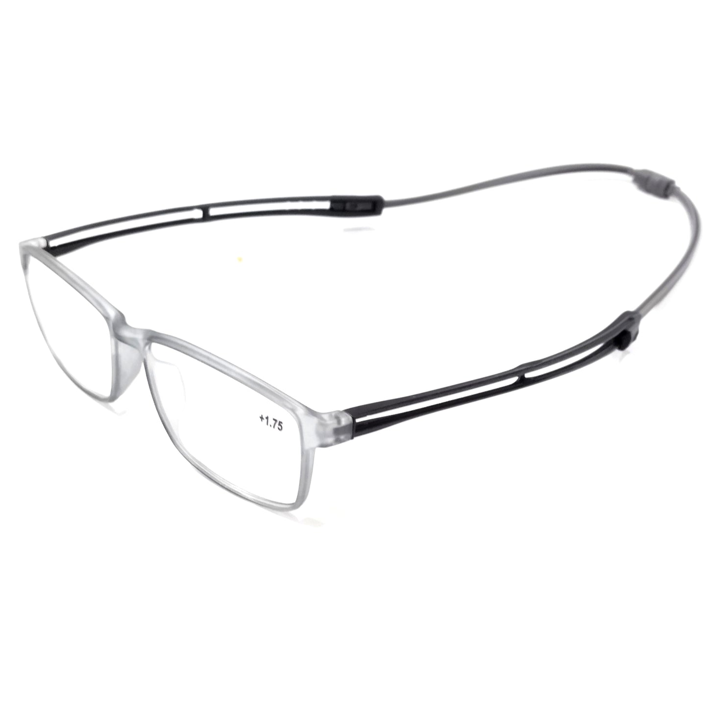 Grey Flexible Magnet Hanging Neck Glasses Blue Light Filter Lenses