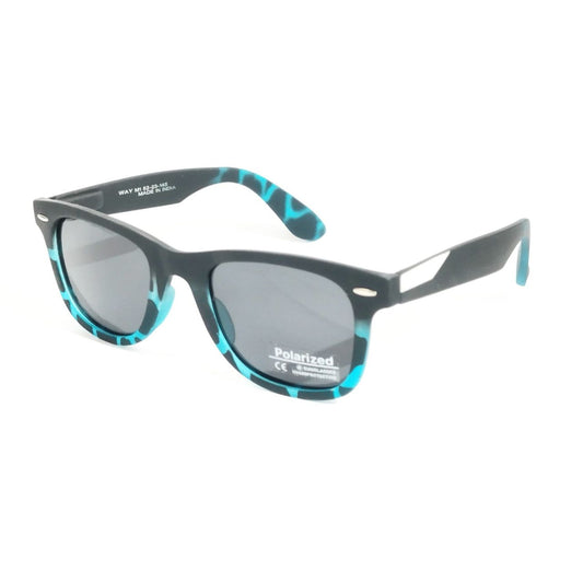 Black Blue Print Polarized Sunglasses