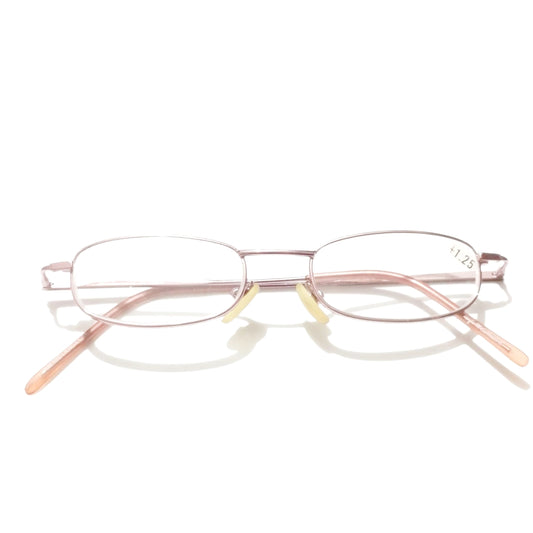 Pink Reading Glasses for Women Metal Full Frameglasses