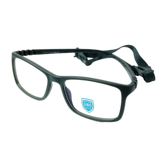 Matt Black Unbreakable Kids Flexible Rectangle Glasses Age 4 to 7 Years