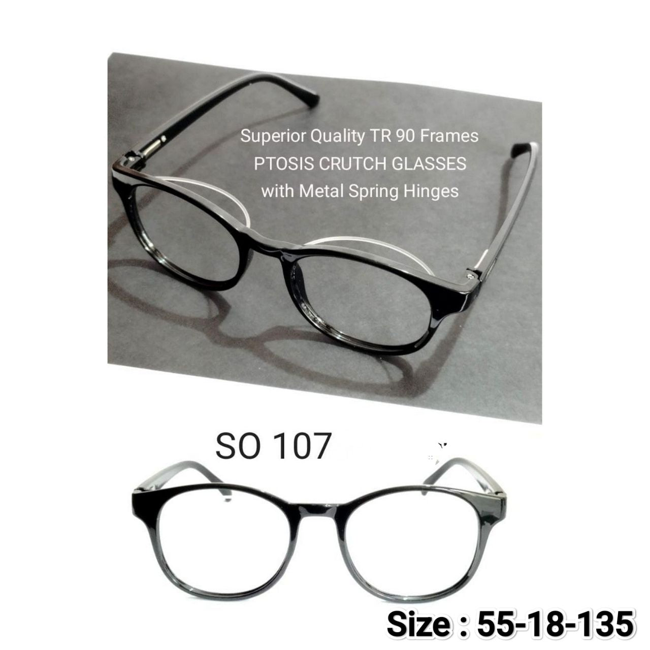 Full Frame Ptosis Crutch Glasses PT107