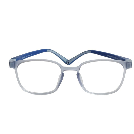 D Blue Square Glasses for Kids 8-12 Years