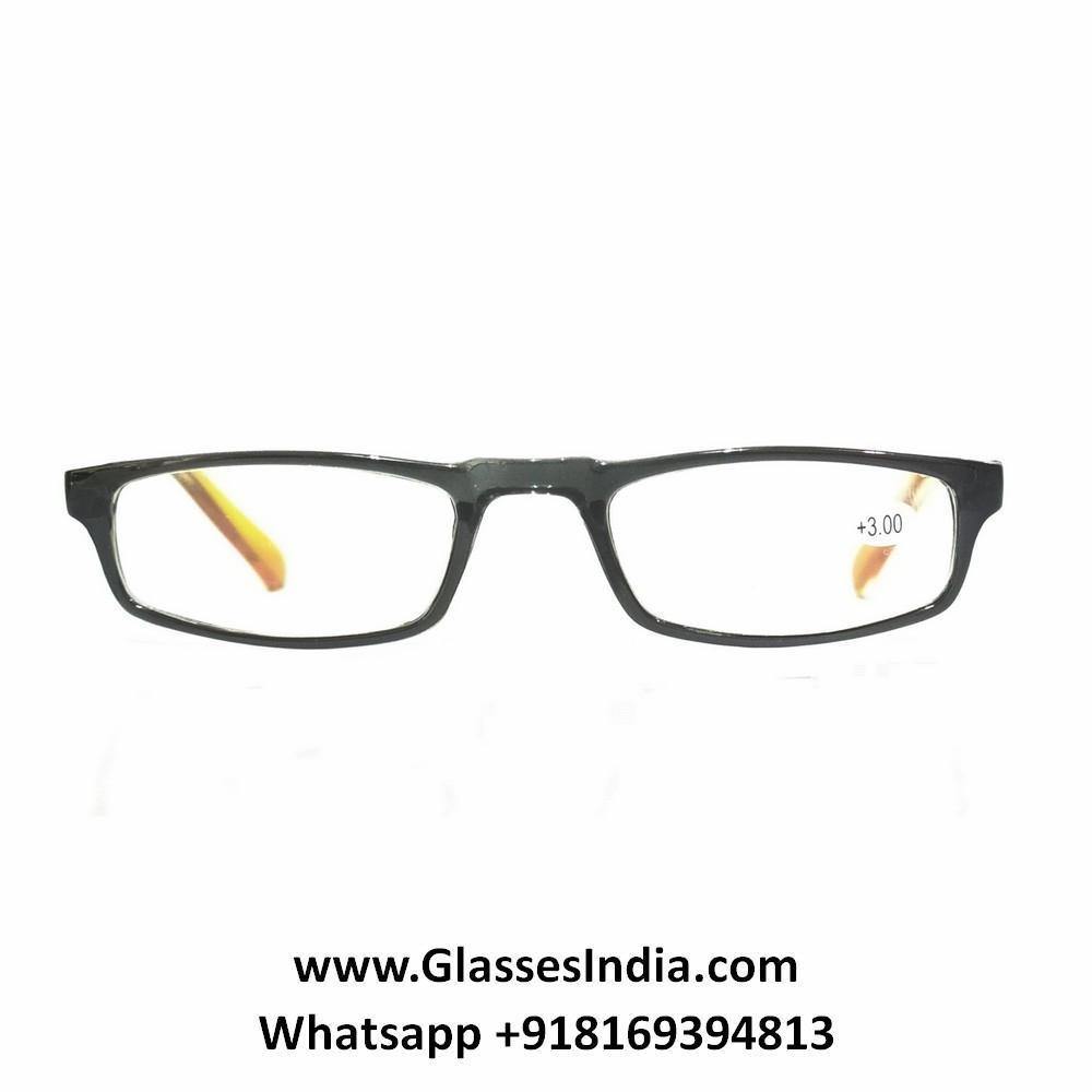 Buy Crystal Slim Lightweight Grey Yellow Power Plus +2.25 Reading Glasses - Glasses India Online in India