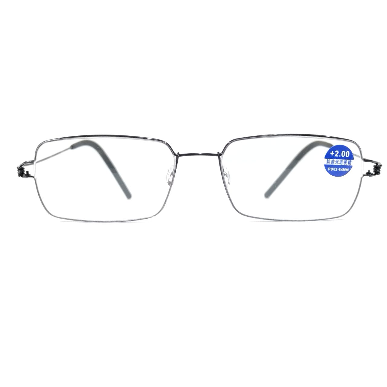 Ultra Light Weight Blue Light Reading Glasses Grey Wire Frame