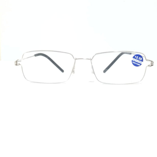 Silver Wire Frame Ultra Light Weight Blue Light Reading Glasses