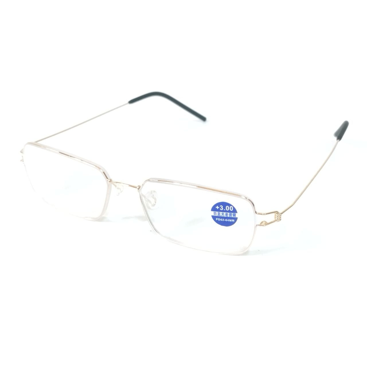 Gold Plated Wire Frame Ultra Light Weight Blue Light Reading Glasses