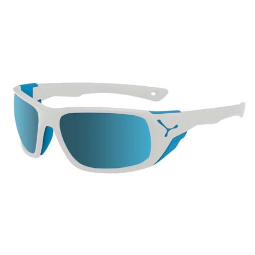 White Unisex Cat 4 Wraparound Sports Cycling Sunglasses with magnetic side shields