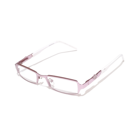 Pink Metal Rectangle Spectacle Frame Glasses for Kids