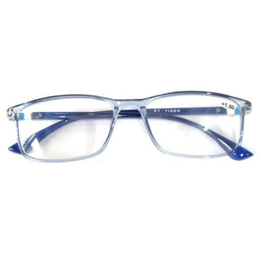 Transparent Blue Bifocal Reading Glasses