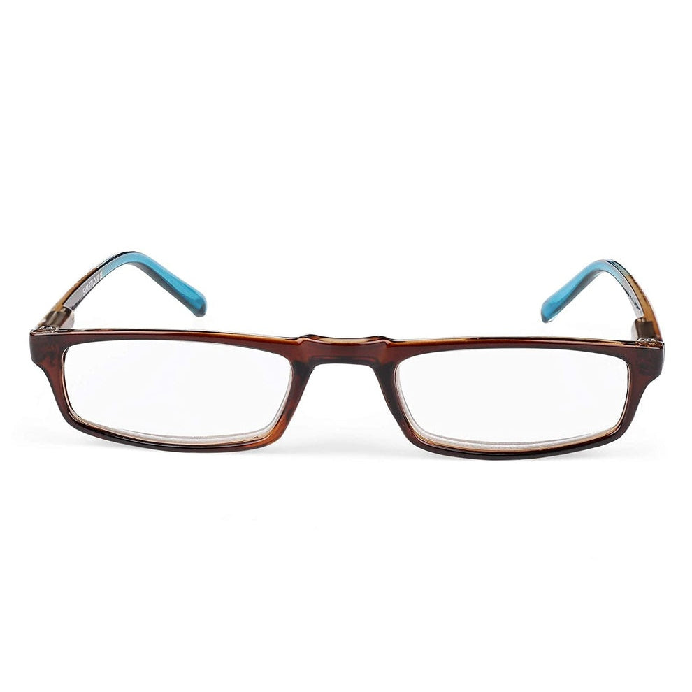 Buy Slim Lightweight Brown Reading Glasses Power Plus One +1.00 Online