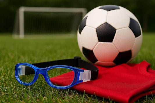 Blue Kids Teens Sports Glasses with Power