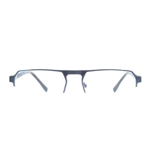 Luxury Executive Rectangle Blue Supra Half Frame Glasses