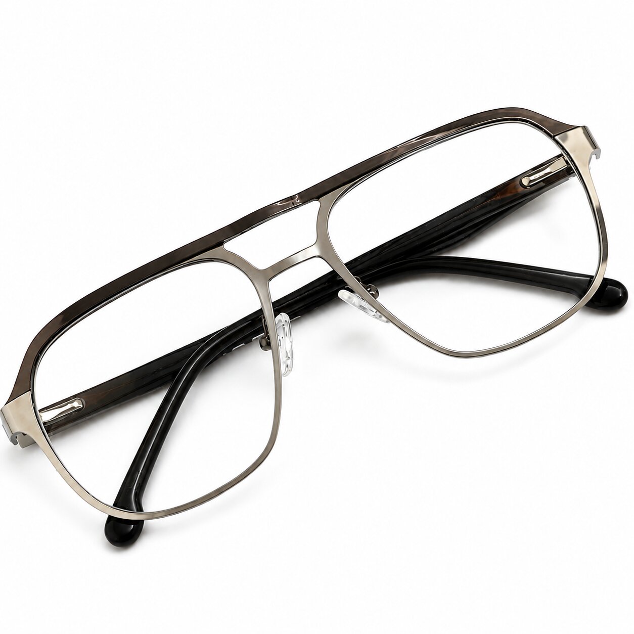 ARTView M-202474 Brown Silver executive metal eyeglasses frame