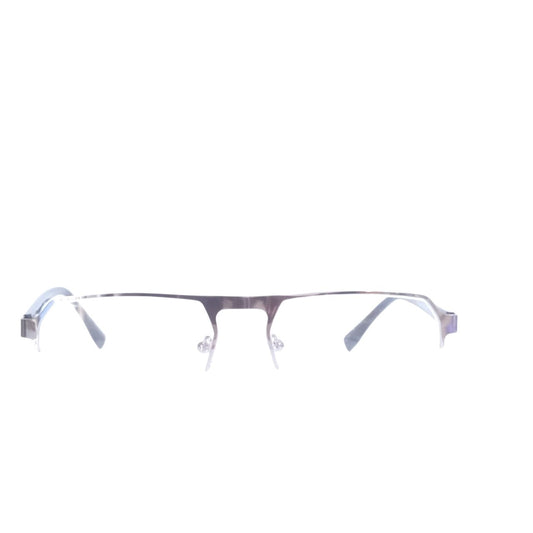 Luxury Executive Rectangle Silver Supra Half Frame Glasses