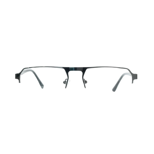 Luxury Executive Rectangle Grey Supra Half Frame Glasses