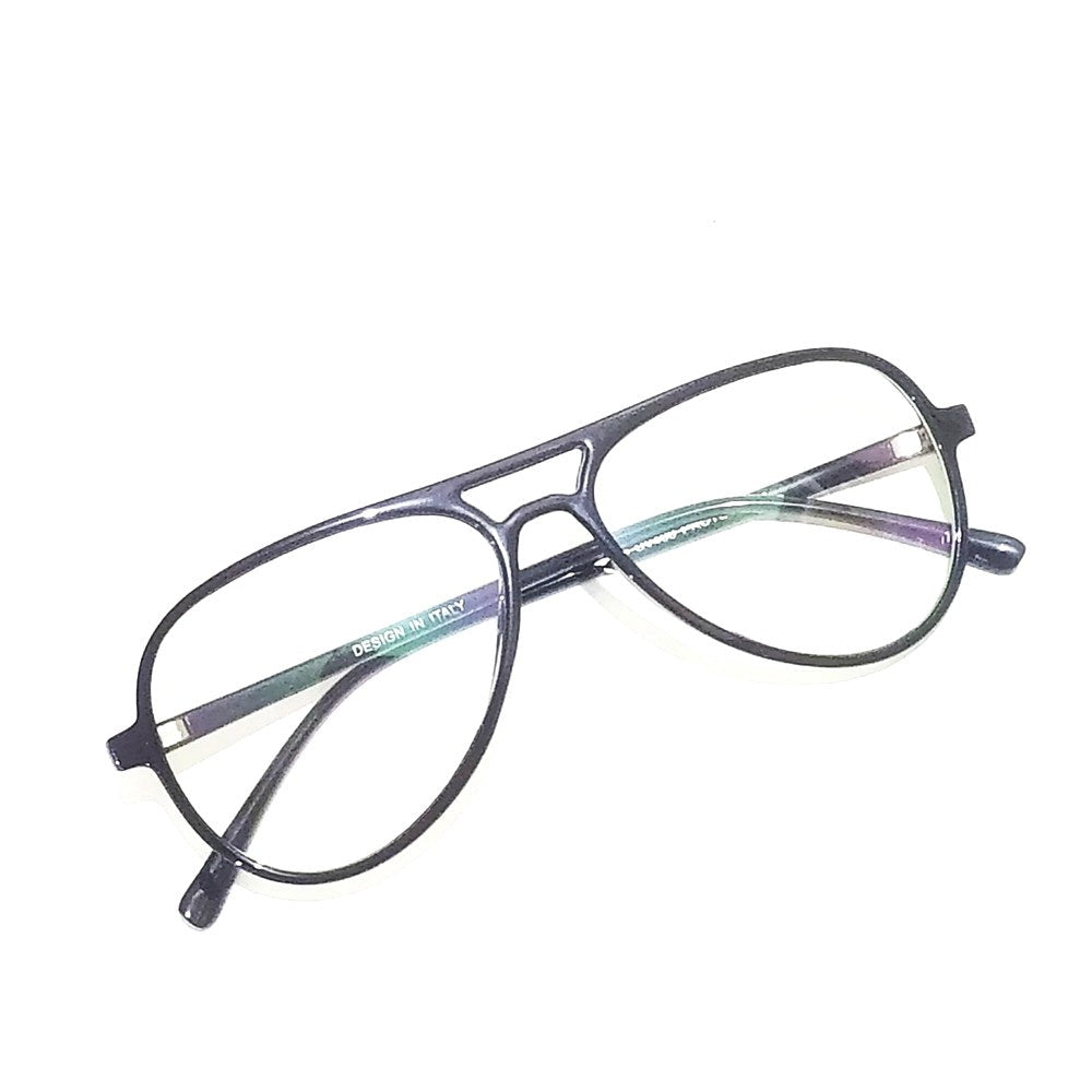 Matt Black Pilot Style Full-Rim Eyeglasses – Stylish, Lightweight & Prescription Ready