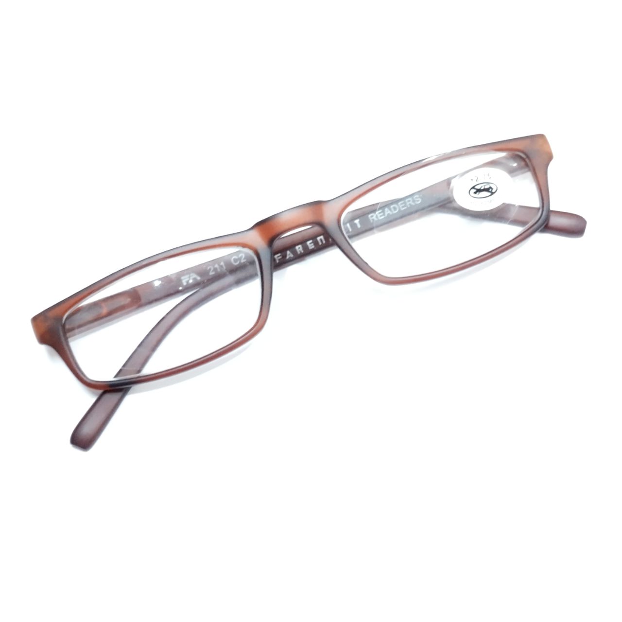 Slim Brown Computer Reading Glasses For Men and Women with Spring 211br