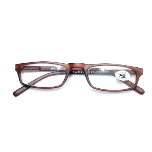 Slim Brown Reading Glasses For Men and Women with Spring 211br