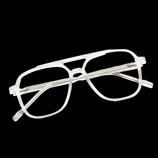 Matt White Photochromic Glasses Blue Light Blocking Glasses for Men and Women Day Night Eyeglasses