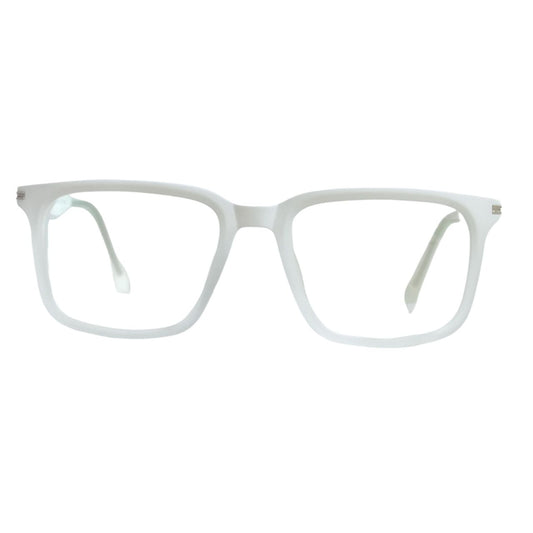 Matt White Crutch Glasses for Eyelid Support Ptosis– Rectangle Frame