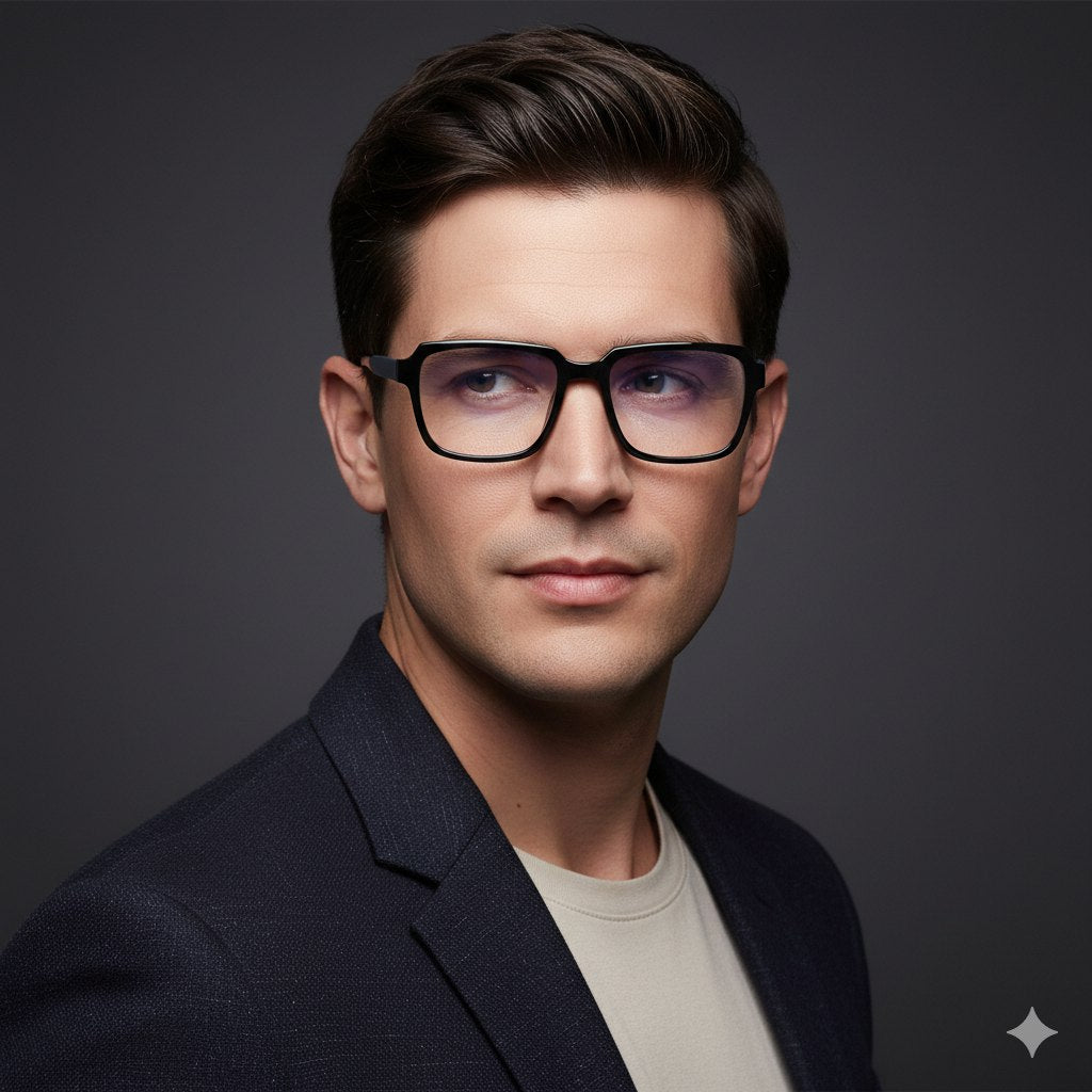 ARTView Black Rectangle Spectacle Frame for Men & Women (52-18-146)