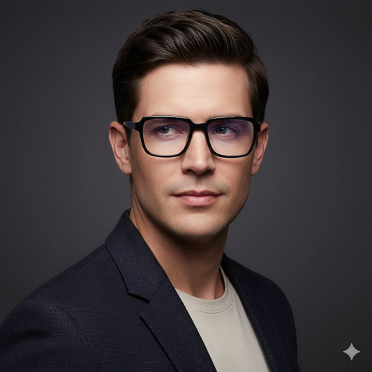 ARTView Black Rectangle Spectacle Frame for Men & Women (52-18-146)