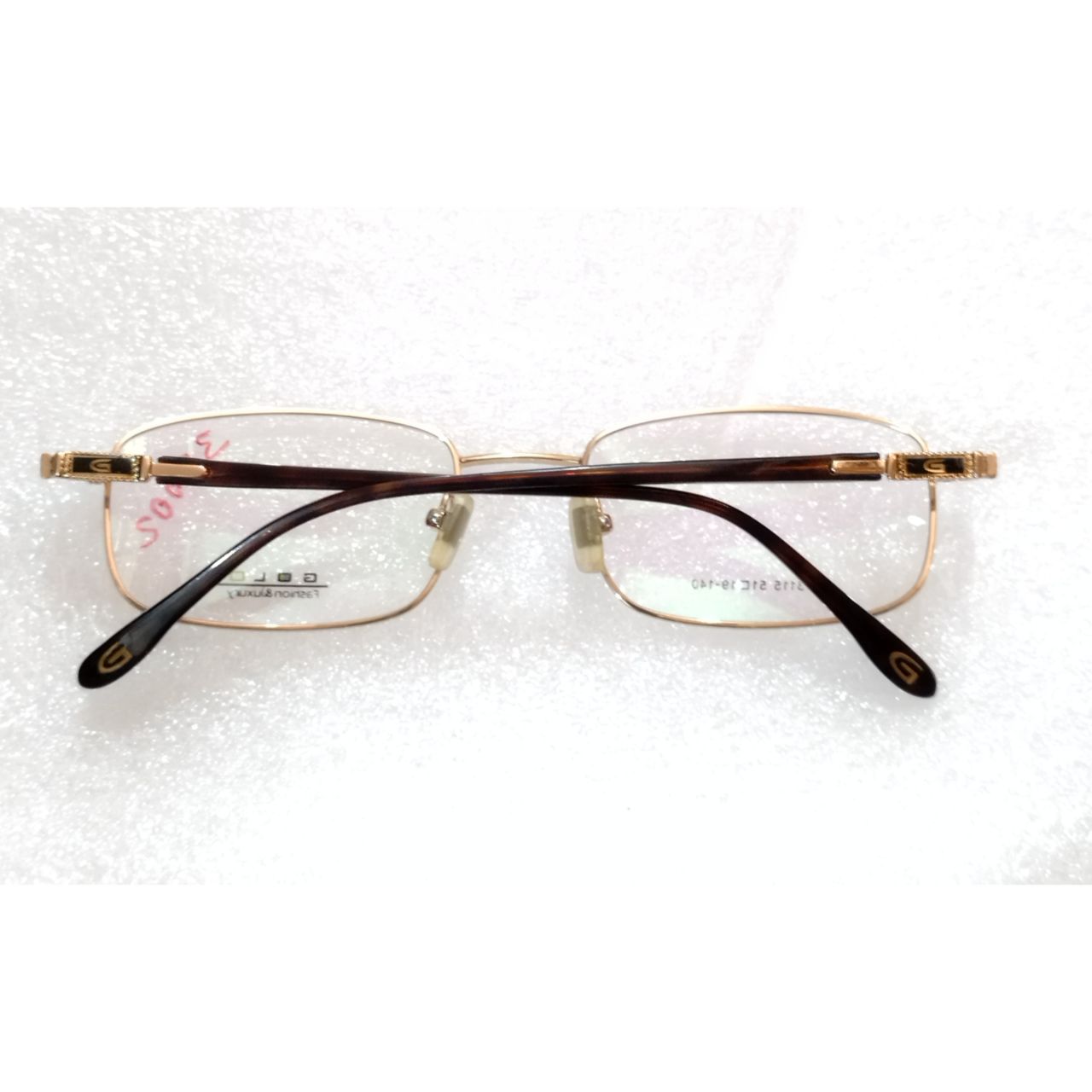 Gold Full Frame Progressive Multifocal No-Line Bifocal Glasses for Men and Women