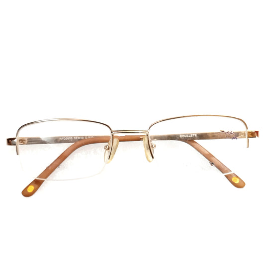 Premium Gold Metal Supra Progressive Multifocal No-Line Bifocal Glasses for Men and Women