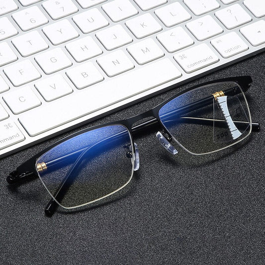 Supra Multifocal Progressive Computer Reading Glasses Men Anti Blue Light Glasses