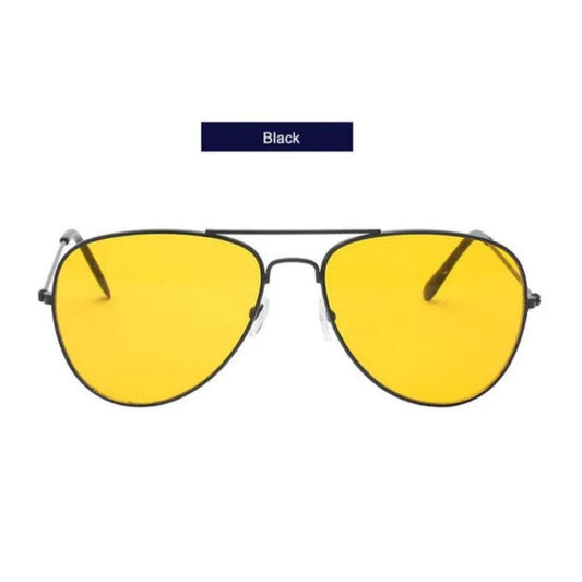 Yellow polarized night driving sunglasses front view
