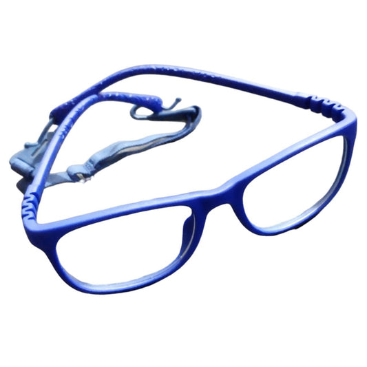Dark Blue Trendy Unbreakable Kids Flexible Glasses Age 4 to 7 Years