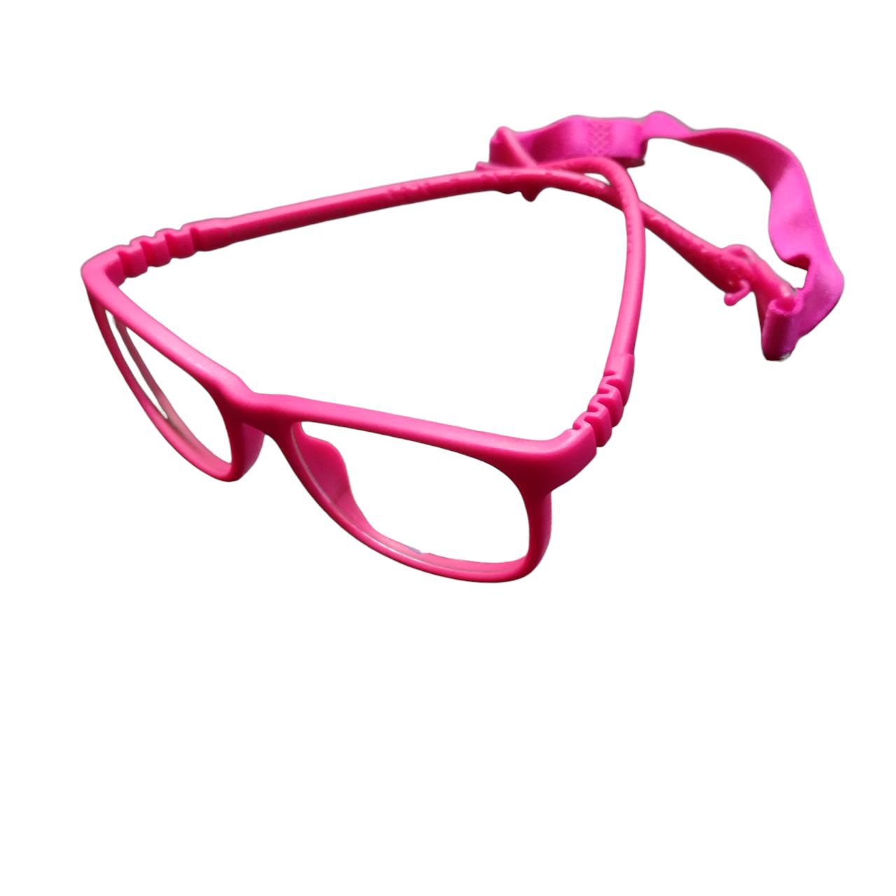Pink Trendy Unbreakable Kids Flexible Glasses Age 4 to 7 Years