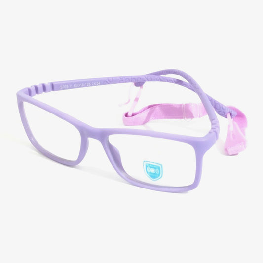 Trendy Purple Unbreakable Kids Flexible Glasses Age 4 to 7 Years