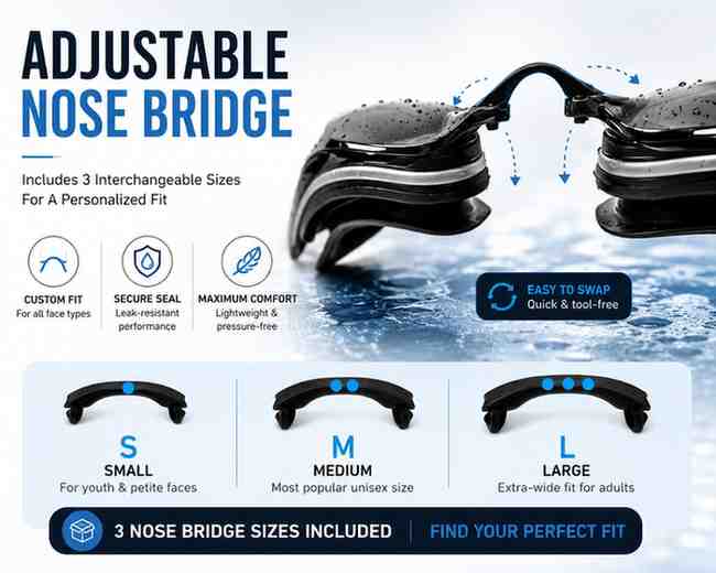 Power options for swimming goggles