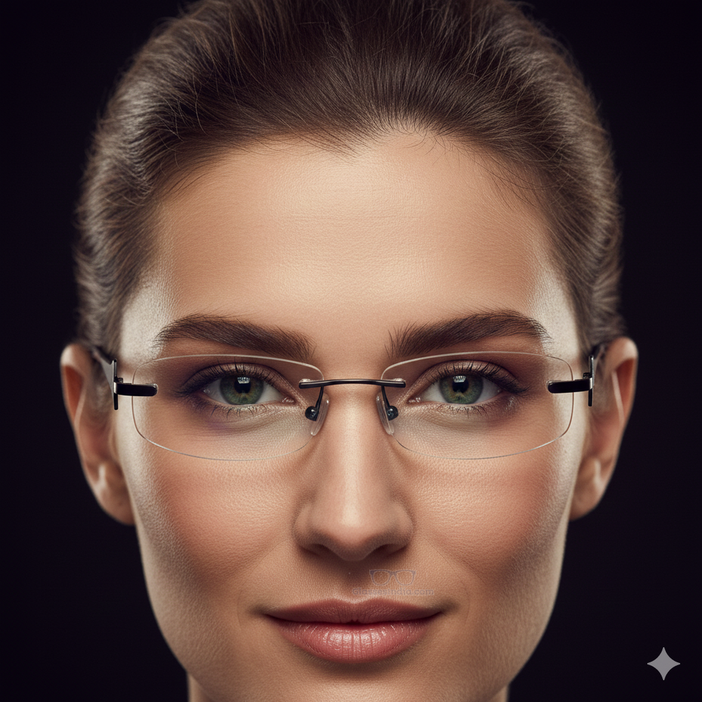 Black Rimless Computer Glasses with Anti Glare Coating CH8002BK