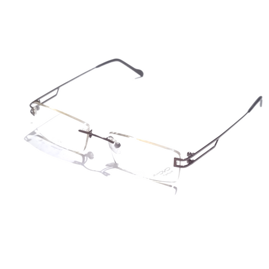 Brown Rimless Blue Light Blocker Computer Glasses Frameless Glass Frames PR5014CO