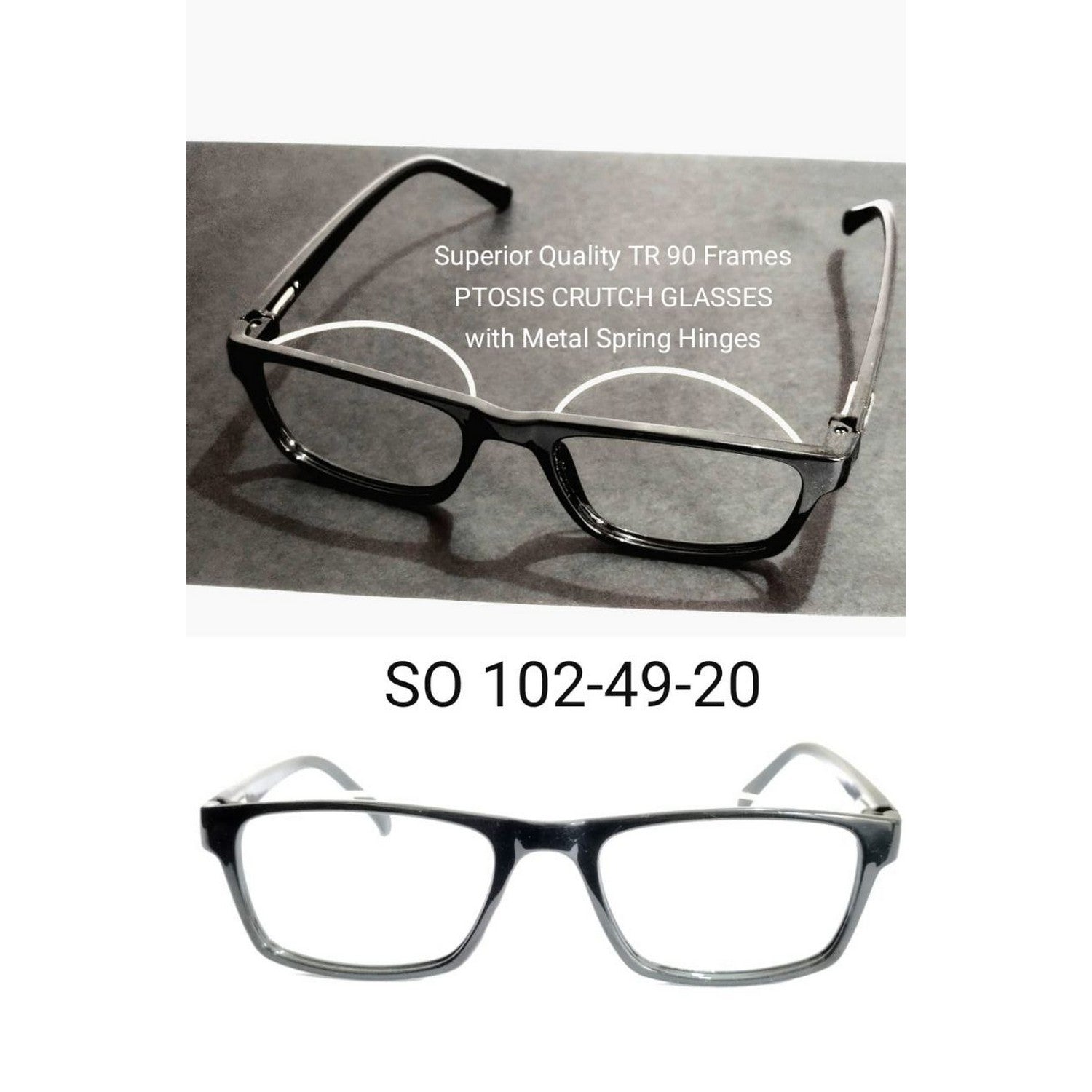 ElevateVue Full Frame Ptosis Crutch Glasses Corrective Eyewear for