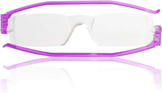 Purple 360 Degree Rotation Arms Folding Reading Glasses Blue Ray Protection