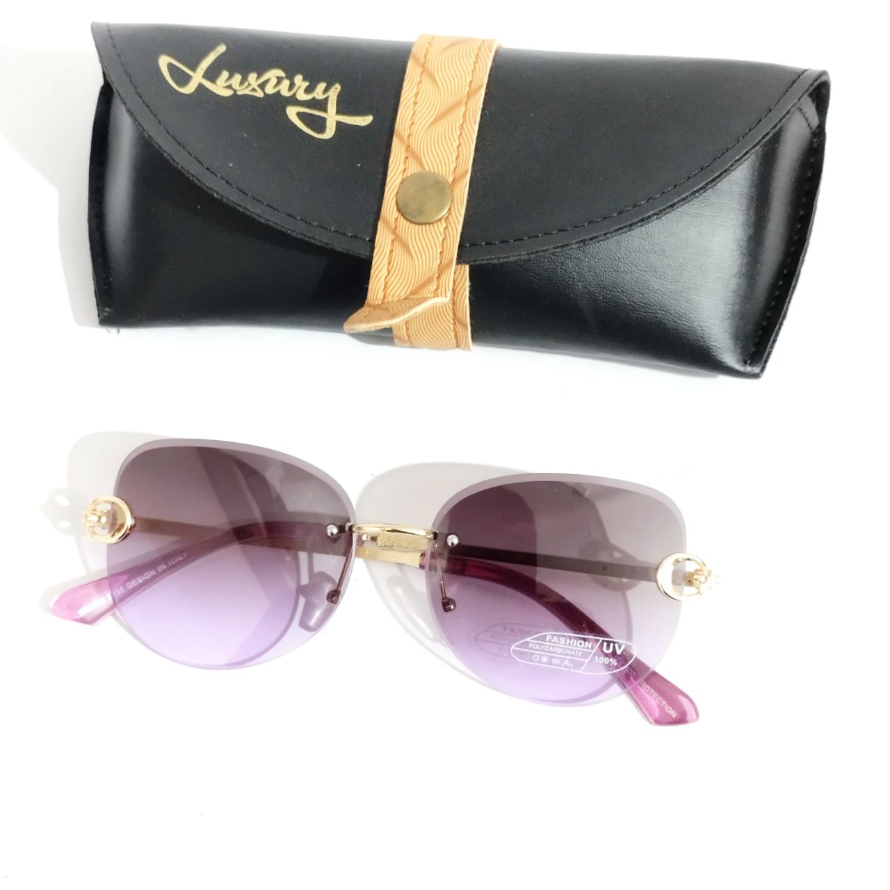 Purple Rimless Sunglasses for Women – Glasses India Online