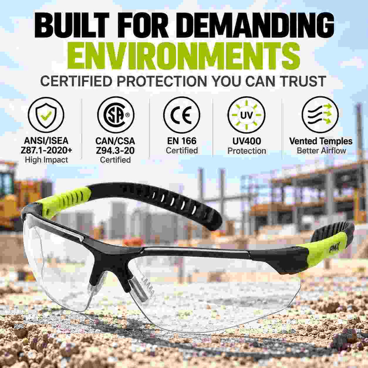 Pyramex Sitecore H2MAX anti-fog safety glasses application image 29