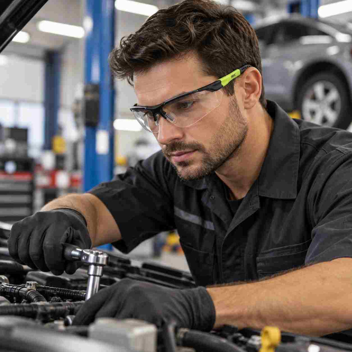 Pyramex Sitecore H2MAX anti-fog safety glasses application image 15