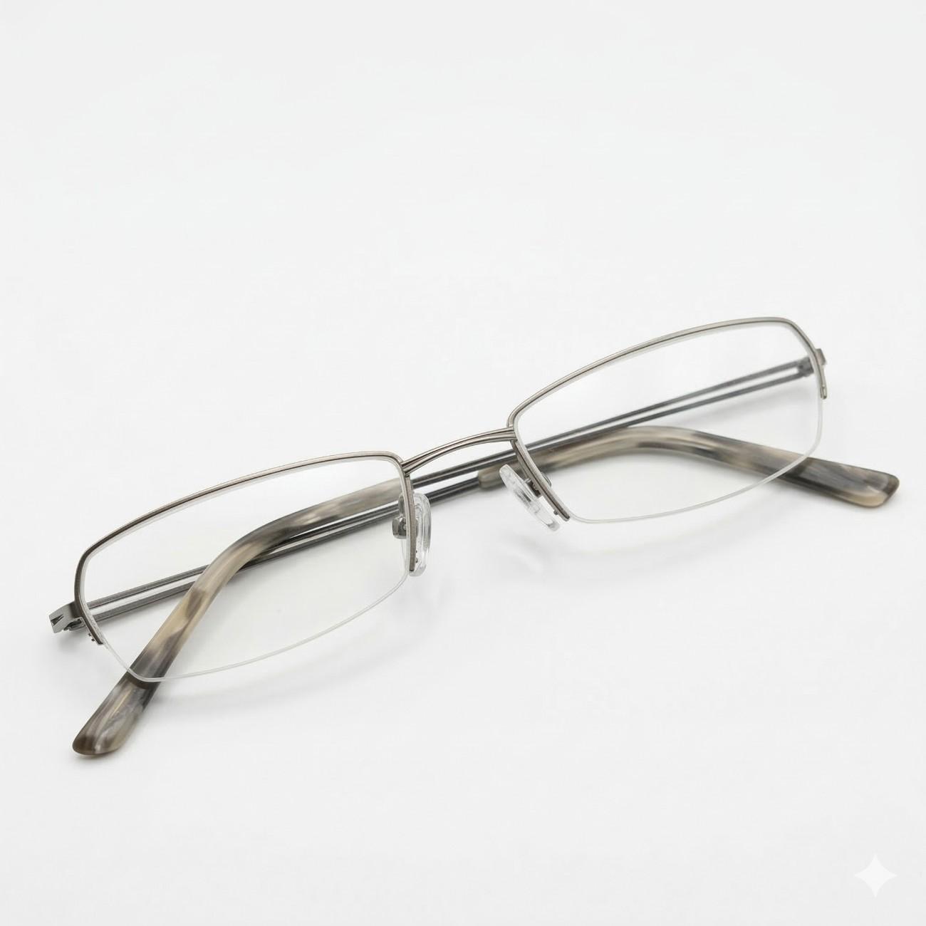 Grey Supra Half Frame Blue Light Blocker Computer Glasses R8053