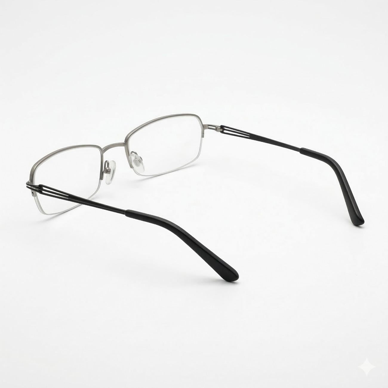 Grey Supra Half Frame Blue Light Blocker Computer Glasses R8053