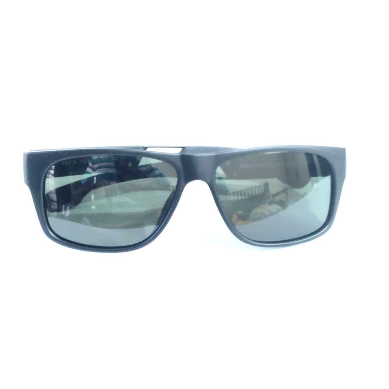 Black Frame Green Lens Classic Rectangle Polarized Sunglasses for Men and Women