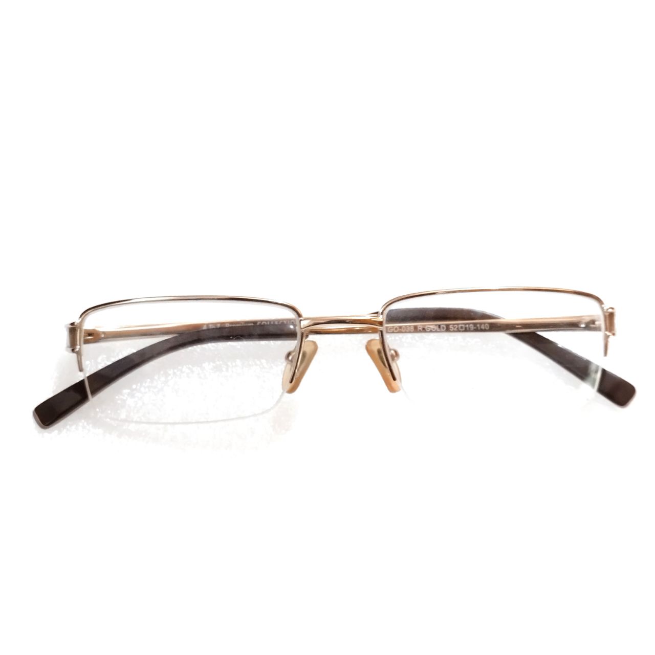Rectangle Gold Metal Supra Progressive Multifocal No-Line Bifocal Glasses for Men and Women