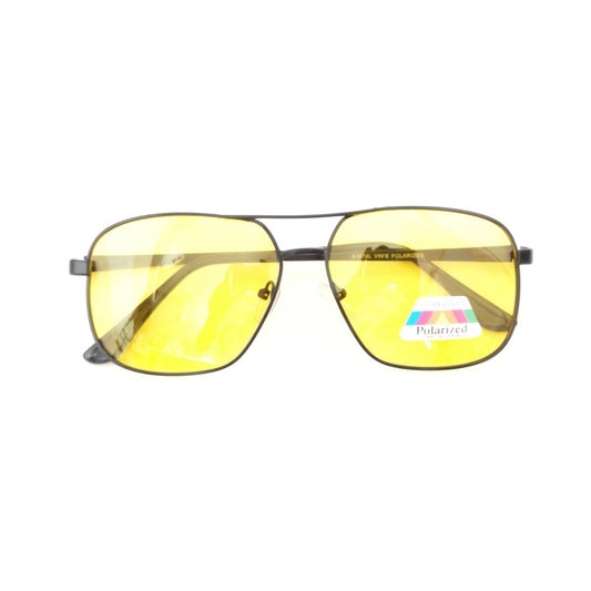 Rectangle Pilot Yellow Polarized Night Vision Driving Glasses
